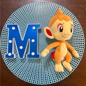 Pokémon Chimchar Plush Fire Type Monkey Orange Nintendo Stuffed Doll Figure 10"